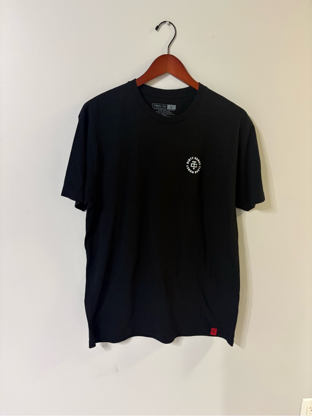 Black Graphic Crewneck T-Shirt - Dirty Hands Clean Money